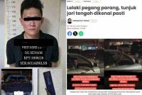 Individu terlibat dalam kes curi ini adalah suspek sama yang dikesan dalam video tular memegang parang dan melakukan isyarat tidak sopan terhadap orang awam.