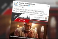 Kenyataan dikeluarkan oleh Pejabat Mufti Wilayah Persekutuan di Facebook pada Jumaat.