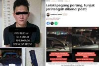 Lelaki yang tular dalam sebuah video memegang parang serta menunjukkan isyarat jari tengah kepada pengguna jalan raya di bandar raya ini berjaya ditangkap polis pada Khamis.