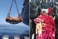 Mangsa berjaya dibawa ke Jeti Perikanan Kampung Acheh dan diserahkan kepada pasukan ambulans untuk rawatan lanjut di hospital. Foto Maritim Malaysia