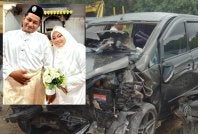 Irfan Syabil dan Nur Ain Izayu hanya sempat bergelar suami isteri dua hari apabila isterinya maut dalam kemalangan jalan raya pada 2 Februari lalu di Gual Ipoh, Tanah Merah. Foto Irfan Syabil