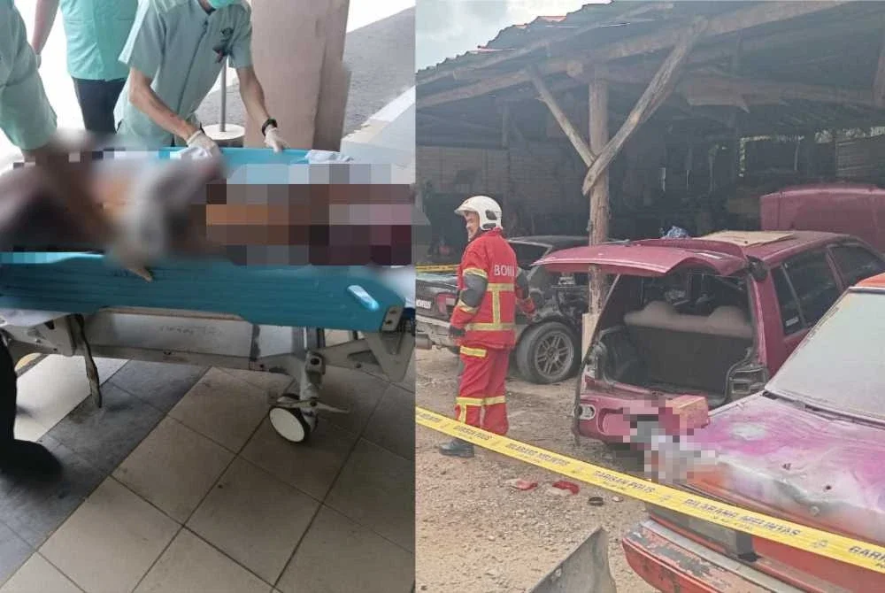 Seorang mekanik putus kaki kanan selepas terkena letupan semasa membaiki
pendingin hawa sebuah kereta jenis Perodua Kancil di sebuah bengkel di Kampung Air Merbo Dalam, Tanah Merah pada Jumaat.
Foto:JBPM