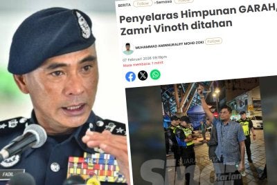 Fadil mengesahkan penahanan Zamri bersama beberapa individu lain, pada Sabtu.