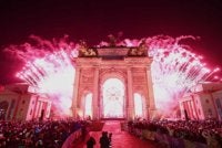 Upacara pembukaan berlangsung meriah.-Agensi