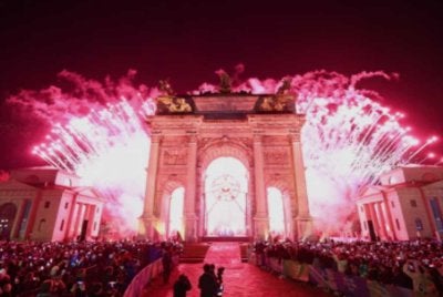 Upacara pembukaan berlangsung meriah.-Agensi