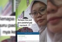 Seorang guru berstatus kontrak berkongsi bayaran gaji insentif itu di media sosialnya.- Agensi