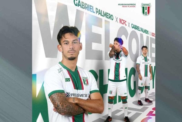 Kuching City FC mengumumkan kehadiran Palmero di akaun Facebook rasmi kelab pada Isnin. - Foto: Kuching City FC