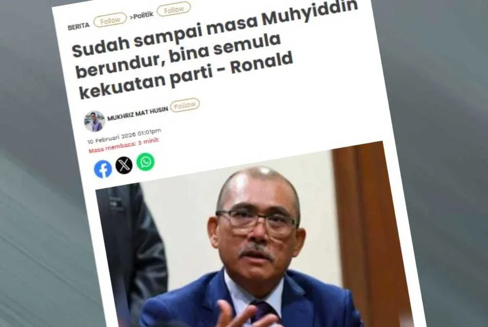 Laporan Sinar Harian berhubung sudah sampai masa Muhyiddin berundur, bina semula kekuatan parti - Ronald
