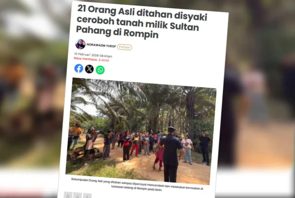 Laporan Sinar Harian pada Selasa.
