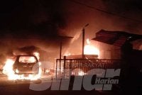 Kebakaran melibatkan dua rumah dan seorang kanak-kanak ditemukan rentung dalam kejadian di Kampung Patau, Tambunan