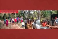 Beberapa keping gambar menunjukan orang Asli ditahan selepas dipercayai menceroboh dan melakukan kerosakan di kawasan ladang di Rompin pada Isnin. Foto FB Center for Orang Asli Concerns (COAC)