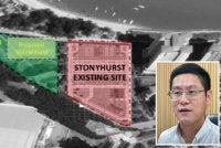 Pelan menunjukkan lokasi tanah taman awam di Tanjung Tokong yang didakwa telah diletakkan di bawah pengurusan sebuah sekolah swasta antarabangsa. Gambar kecil: Zairil