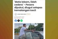 Laporan Sinar Harian pada Isnin berhubung kejadian kemalangan tersebut. 