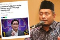 Laporan Sinar Harian berhubung Azam Baki didakwa miliki saham bernilai hampir RM800,000 - Gambar kanan (Ahmad Fadhli)