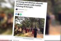 Laporan Sinar Harian pada Selasa.