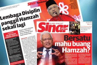 Laporan Sinar Harian pada Isnin.