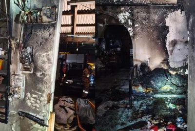 Kebakaran berjaya dikawal dan dipadamkan pada jam 5.51 pagi. Foto: JBPM Johor