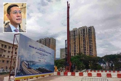 Projek LRT Laluan Mutiara dijangka siap sepenuhnya dan beroperasi sekitar tahun 2030 hingga Disember 2031. Gambar kecil: Zairil