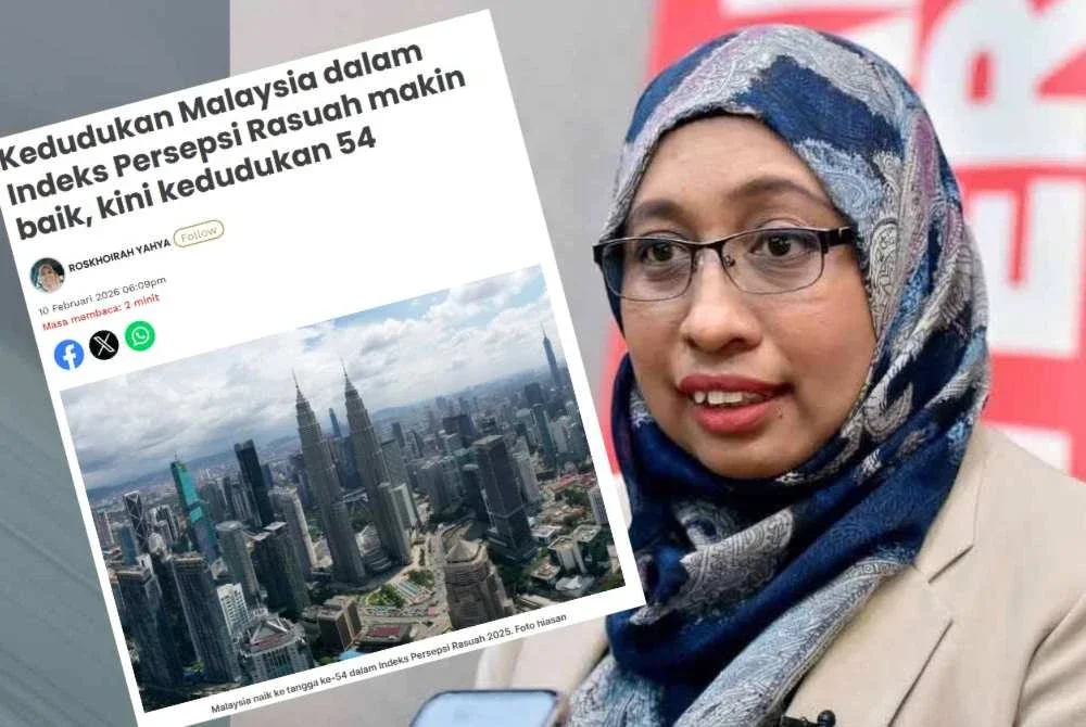 Nurhayati dan laporan Sinar Harian mengenai kedudukan Malaysia dalam CPI 2025.