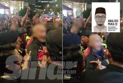 Beberapa individu dipercayai peserta himpunan GARAH ditahan di hadapan Kompleks Membeli-Belah Sogo pada Sabtu lalu.