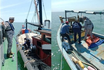 Anggota Maritim Malaysia turut terlibat dalam operasi dijalankan pada Selasa.