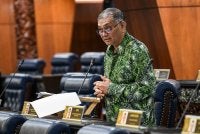 Shamsul Anuarketika sesi pengulungan rang undang-undang pada Mesyuarat Pertama, Penggal Kelima Parlimen ke-15 Dewan Rakyat di Bangunan Parlimen pada Khamis. Foto Bernama
