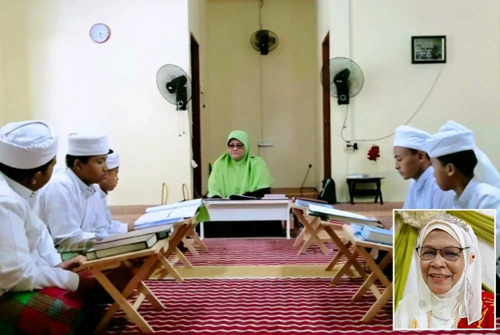 Madrasah Al-Musfirah di Kampung Wakaf Lichong, Pasir Puteh terus memainkan peranan sebagai pusat ilmu. Gambar kecil: Siti Rokyah