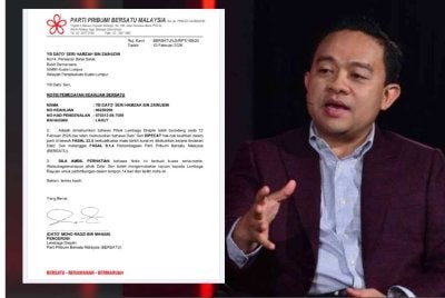 Notis didakwa dikeluarkan Bersatu pada Jumaat. Wan Saiful menyifatkan tindakan itu menggambarkan Presiden parti itu, Tan Sri Muhyiddin Yassin berada dalam keadaan terdesak.
