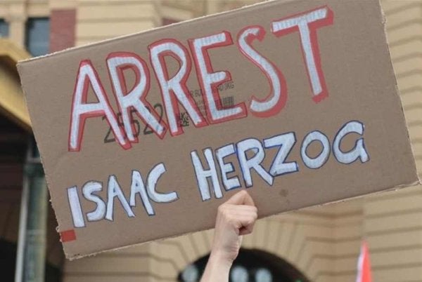 Lawatan Herzog telah mencetuskan demonstrasi besar di beberapa bandar utama Australia. Foto Agensi