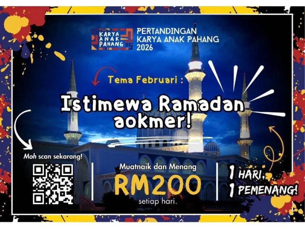 Anak-anak Pahang digalakkan untuk menyertai Pertandingan Karya Anak Pahang 2026. 