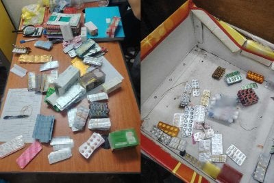 Antara jenis ubat-ubatan yang dirampas KKM pada Jumaat