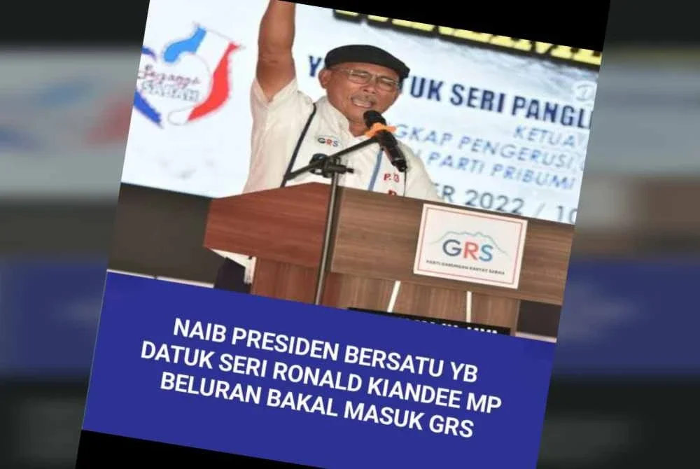 Hantaran sebuah portal yang mendakwa Ronald bakal menyertai GRS.