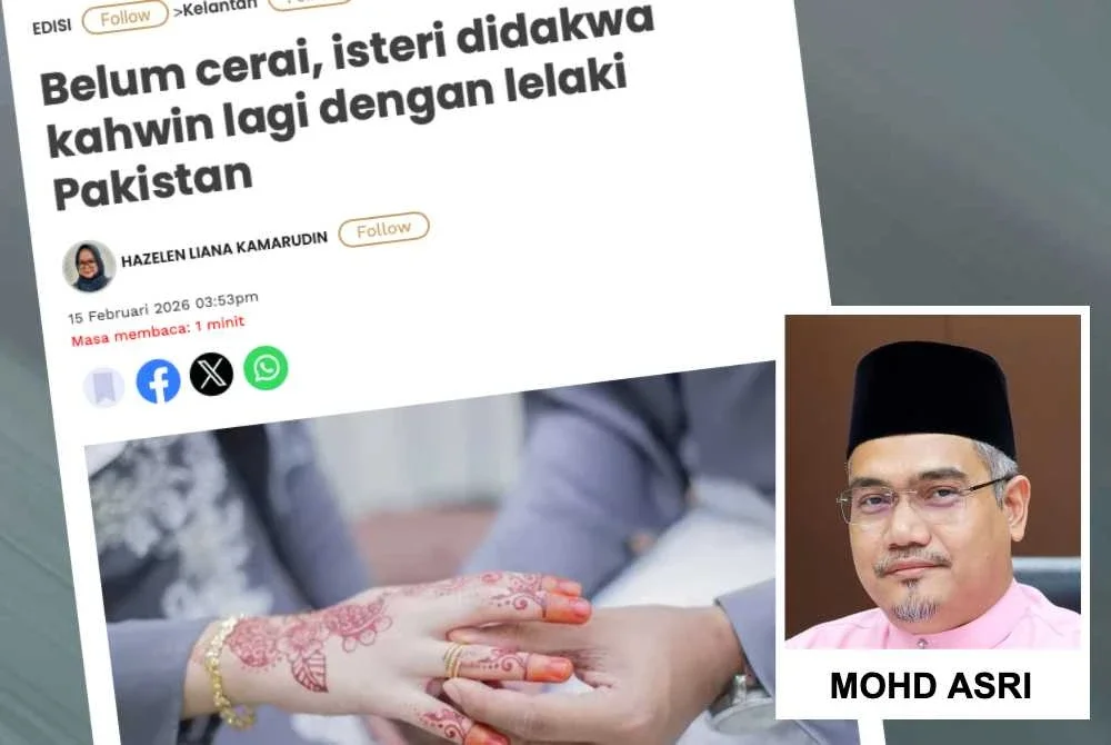 aheaik mengesahkan pihaknya sudah menerima laporan berhubung seorang lelaki mendakwa isterinya telah berkahwin dengan lelaki warga Pakistan ketika mereka masih sah sebagai suami isteri.