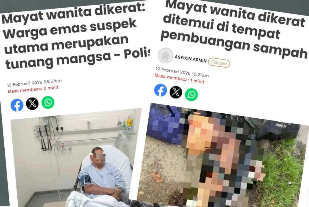 Laporan Sinar Harian berhubung kes bunuh dan kerat seorang wanita sebelum ditemui dibuang di tempat pembungan sampah di Taman Indah Permai, Sepanggar pada Khamis.