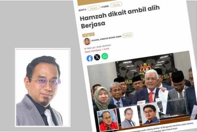 Laporan Sinar Harian berhubung Hamzah dikait ambil alih Berjasa - Gambar kecil (Mohd Hamdan)