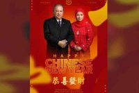 Yang di-Pertuan Agong Sultan Ibrahim dan Raja Permaisuri Agong Raja Zarith Sofiah menzahirkan ucapan selamat menyambut Tahun Baharu Cina kepada rakyat Malaysia yang menyambut perayaan berkenaan.