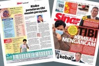 Laporan Sinar Harian mengenai penularan penyakit tibi pada Selasa.