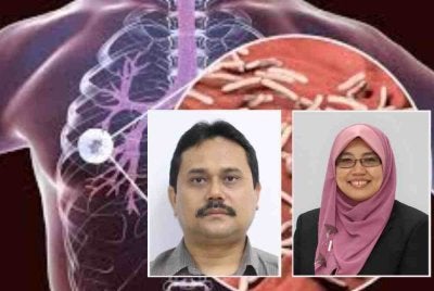 Orang ramai dinasihatkan supaya lebih berwaspada susulan penularan tuberkulosis atau tibi. Gambar kecil: Dr Yahya (kiri) dan Dr Sharifa Ezat