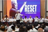Hamzah ketika berucap pada program Taklimat Hala Tuju dan Reset Politik.