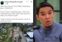 Tangkap layar hantaran Firdaus Wong Facebooknya pada Rabu