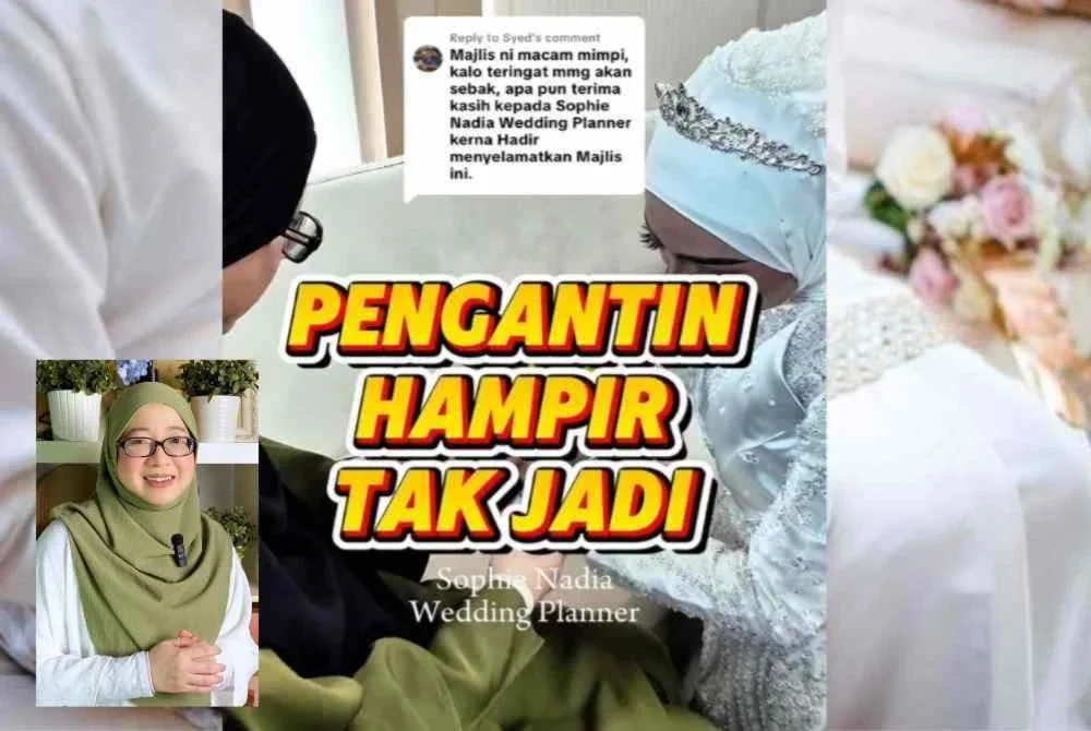 Tangkap layar gambar daripada video perkongsian di Thread. Gambar kecil: Sophie Nadia