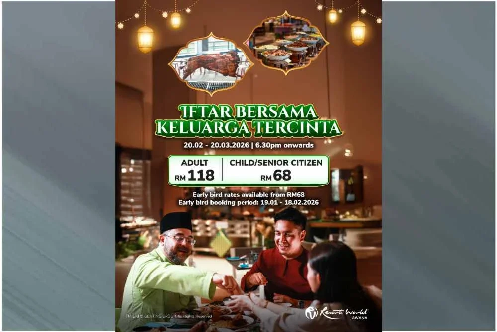 Bufet dihidang setiap hari bermula 20 Februari hingga 20 Mac.