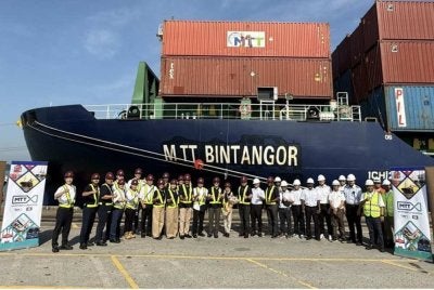 Majlis restu kapal kontena MTT Bintangor dipimpin oleh Puan Montserrat Aranols (isteri kepada Juan Aranols) selaku Godmother kapal melambangkan harapan untuk tuah, pelayaran yang selamat dan operasi yang lancar. 