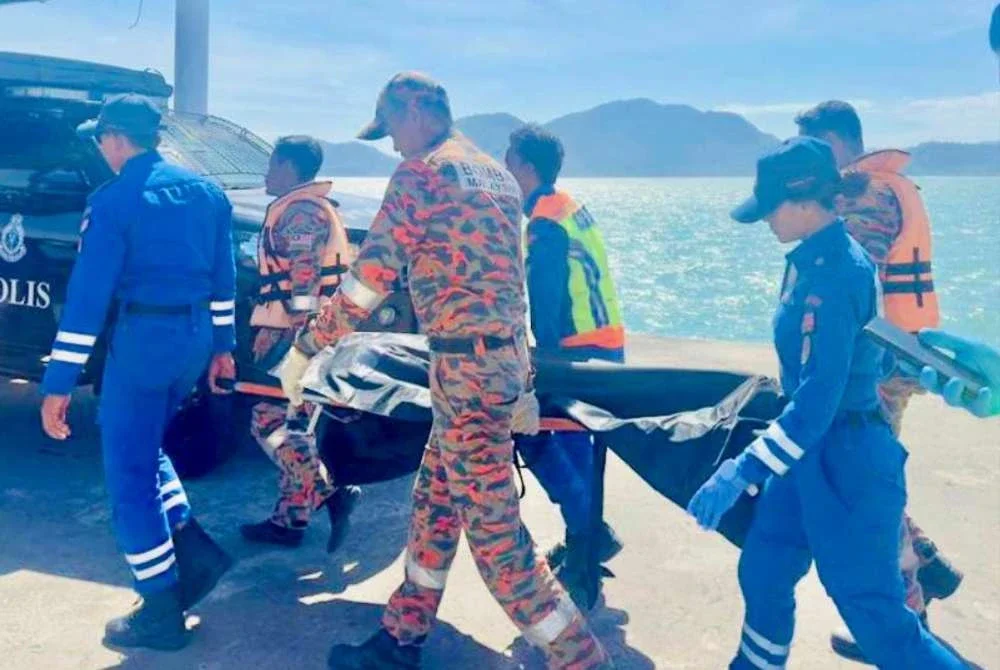 Mayat mangsa dibawa ke Hospital Sultanah Maliha Langkawi untuk bedah siasat. Foto: APM Kedah