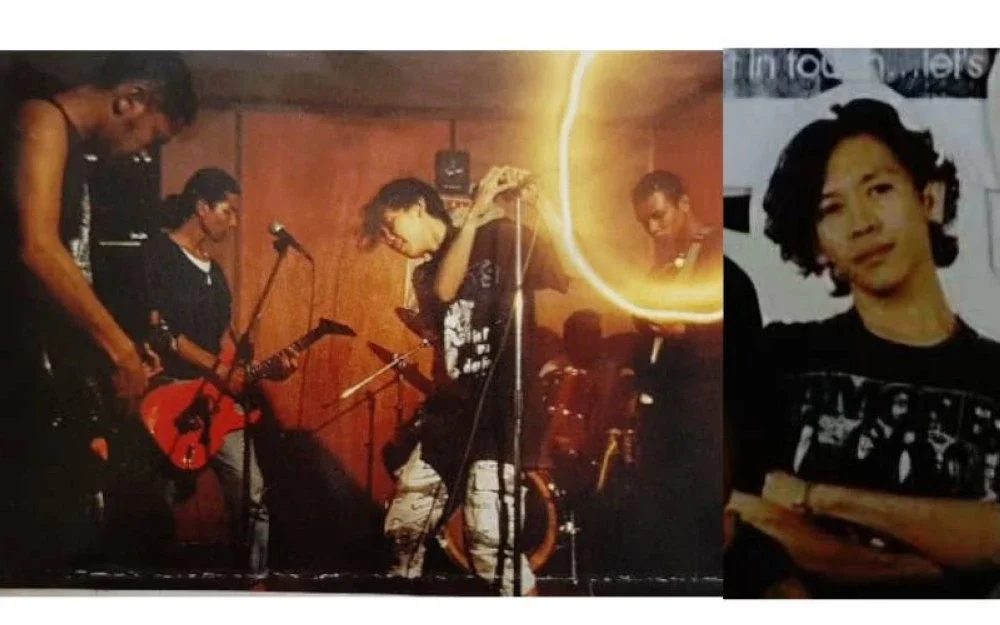 Shahlan bersama ahli kumpulan Carburetor Dung.