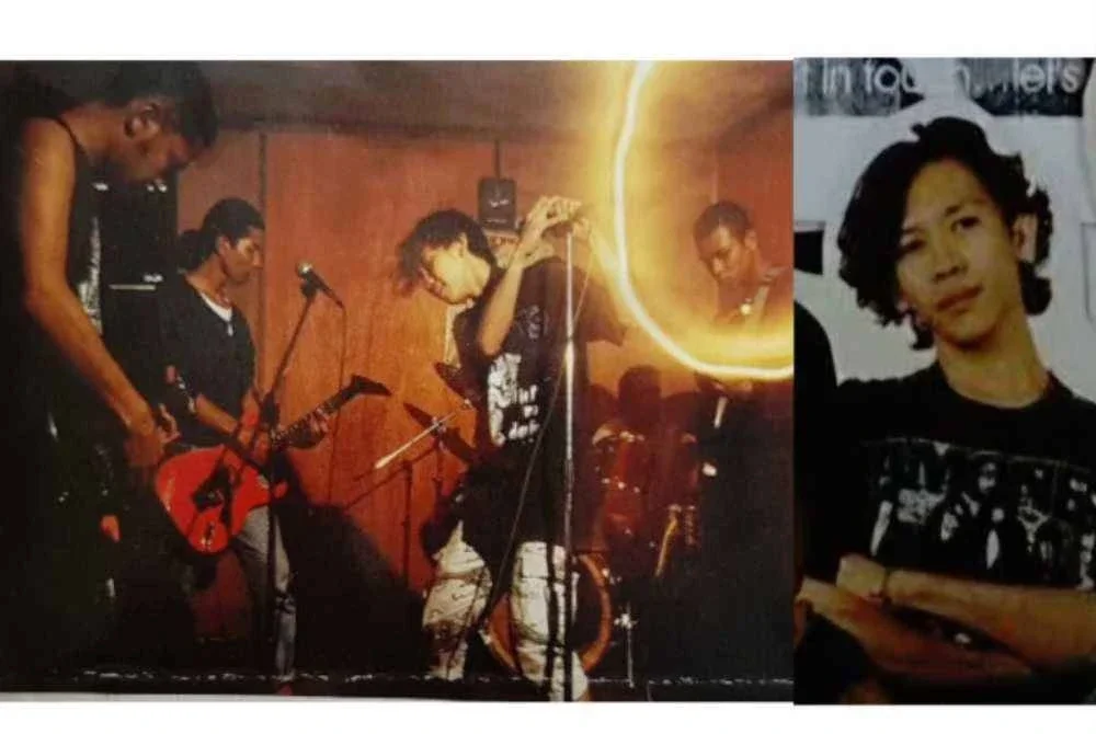 Shahlan bersama ahli kumpulan Carburetor Dung.