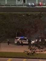 Tangkap layar rakaman video tular berkaitan insiden baling mercun ke atas anggota JPJ di Rawang, Selangor baru-baru ini.