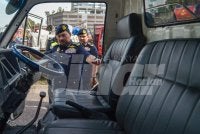 Muhammad Kifli melihat lori yang disita kerana dipandu warga asing secara haram menerusi operasi khas di sekitar Balakong pada Isnin.