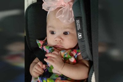 Bayi yang kini berusia dua bulan ditemui masih bertali pusat di sebuah tandas di Sungai Dua pada November tahun lalu.