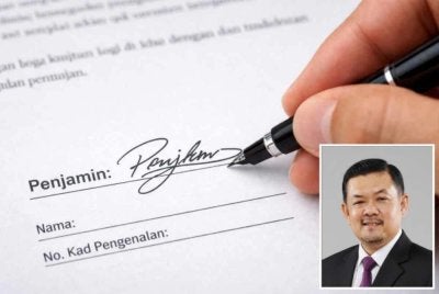 Kedudukan penjamin tidak boleh dipandang ringan dari sudut perundangan. Gambar kecil: Sharen